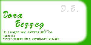 dora bezzeg business card